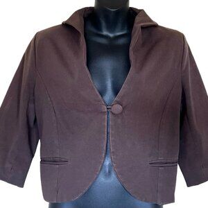 Vintage-Inspired Cropped Lined Jacket